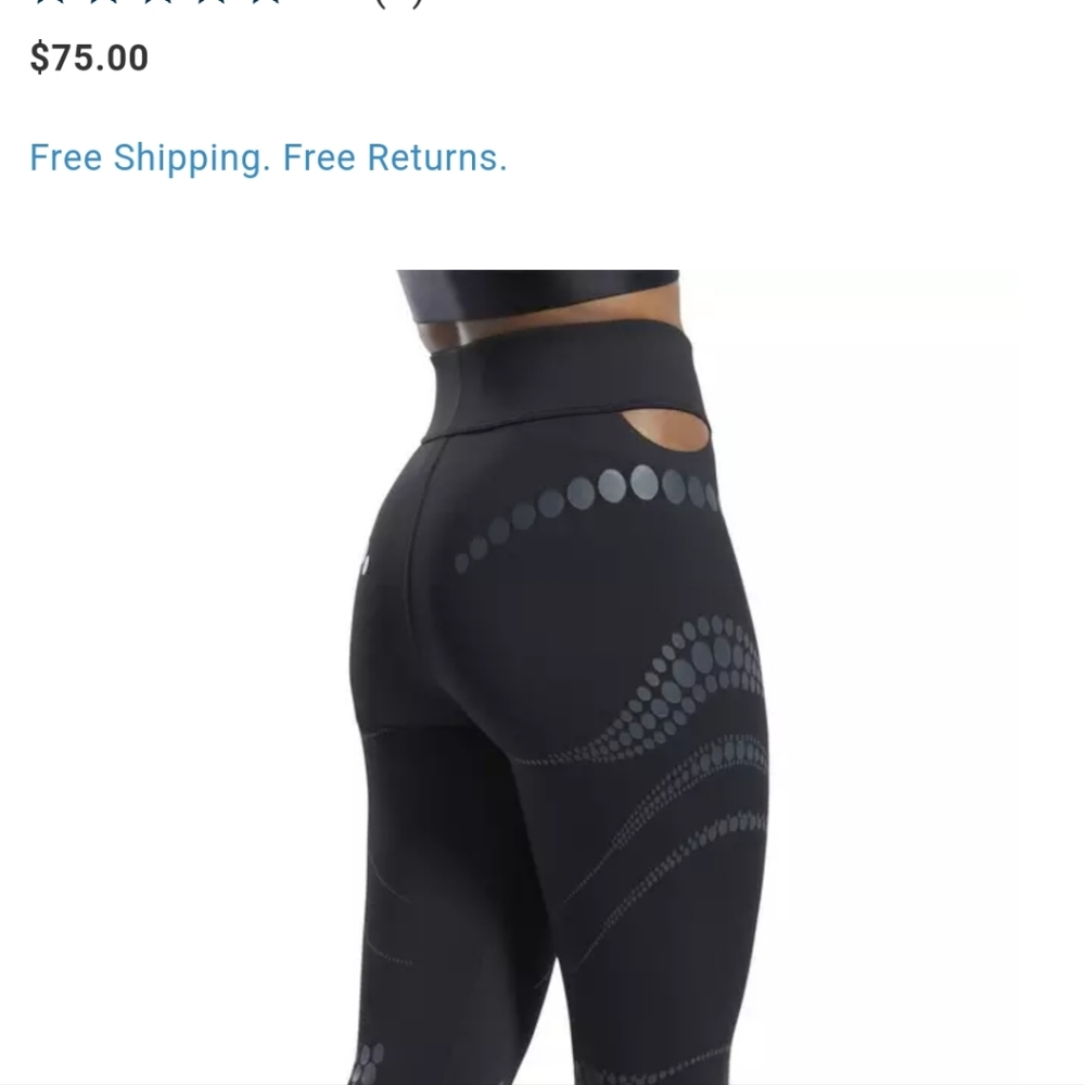 Cardi B reebok leggings size XS black - Picture 2 of 7